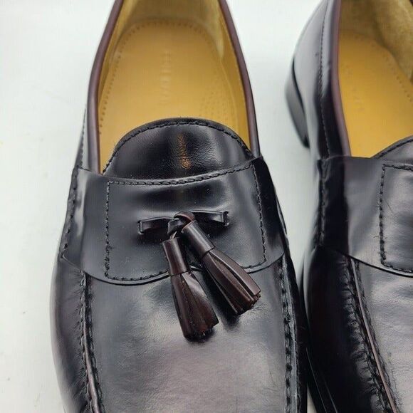 Cole Haan Men loafers Pinch Tassel Dress Shoes Mahogany Brown Leather 13 D new main image 4